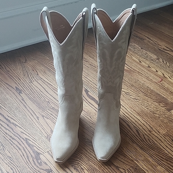 Jeffrey Campbell Dagget Western Cowboy Boot, sand suede - Picture 2 of 7